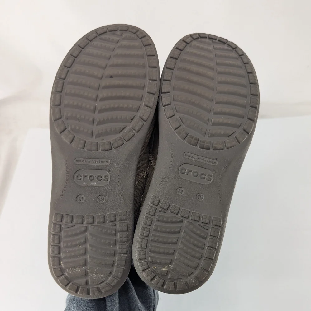 CROCS Santa Cruz Casual Mens Slip On Shoe Brown Tan Size 13 - Picture 7 of 7